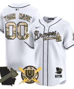 Atlanta Braves Armed Forces Day Vapor Premier Limited Custom Jersey