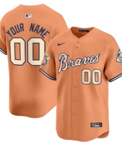 Atlanta Braves Peaches n' Cream Vapor Premier Limited Custom Jersey