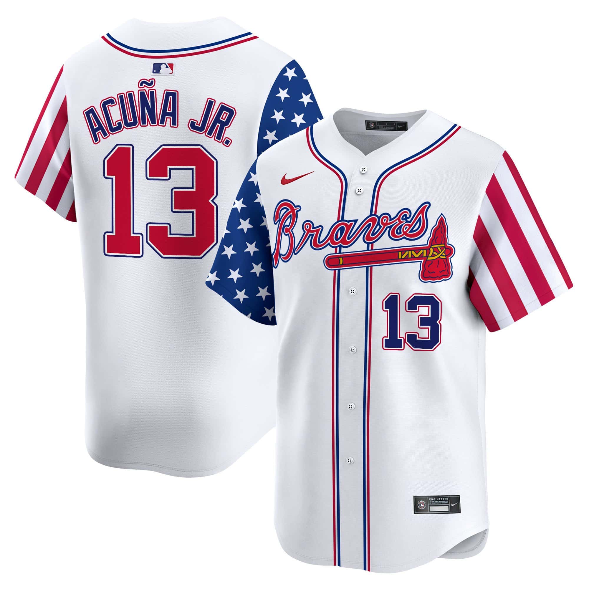 Atlanta Braves White 2024 Independence Day Vapor Premier Limited Jersey