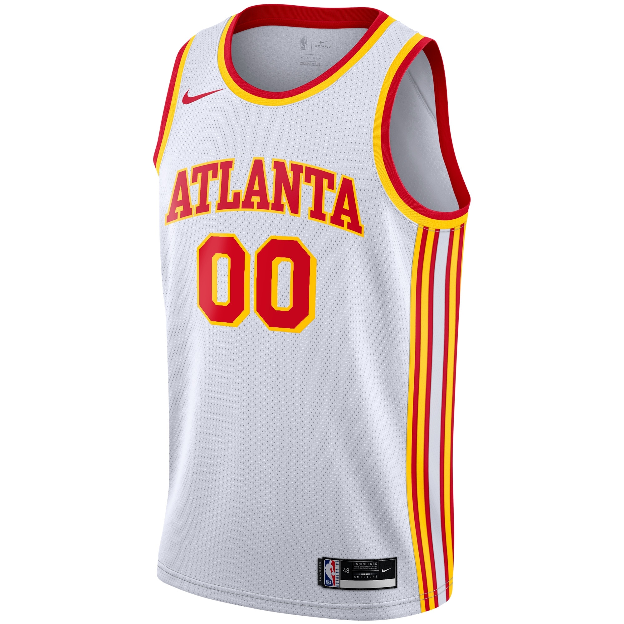 Atlanta Hawks Association Edition Swingman Jersey - White - Custom - Youth - JS176