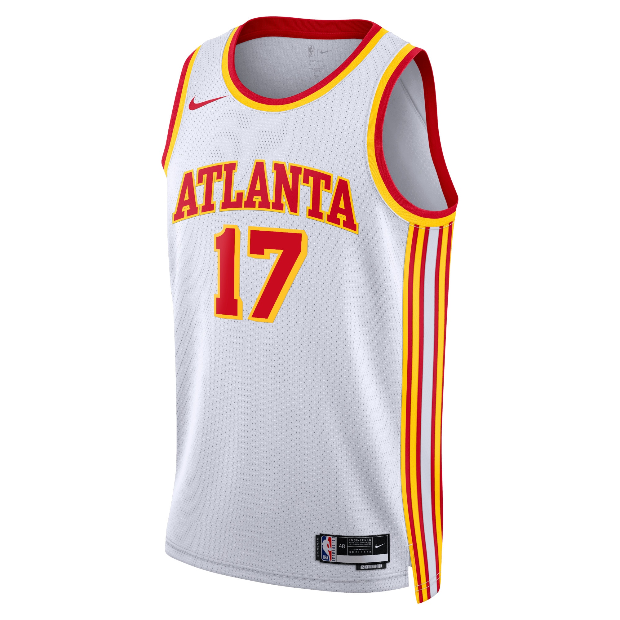 Atlanta Hawks Association Edition Swingman Jersey - White - Onyeka Okongwu - Unisex - JS800