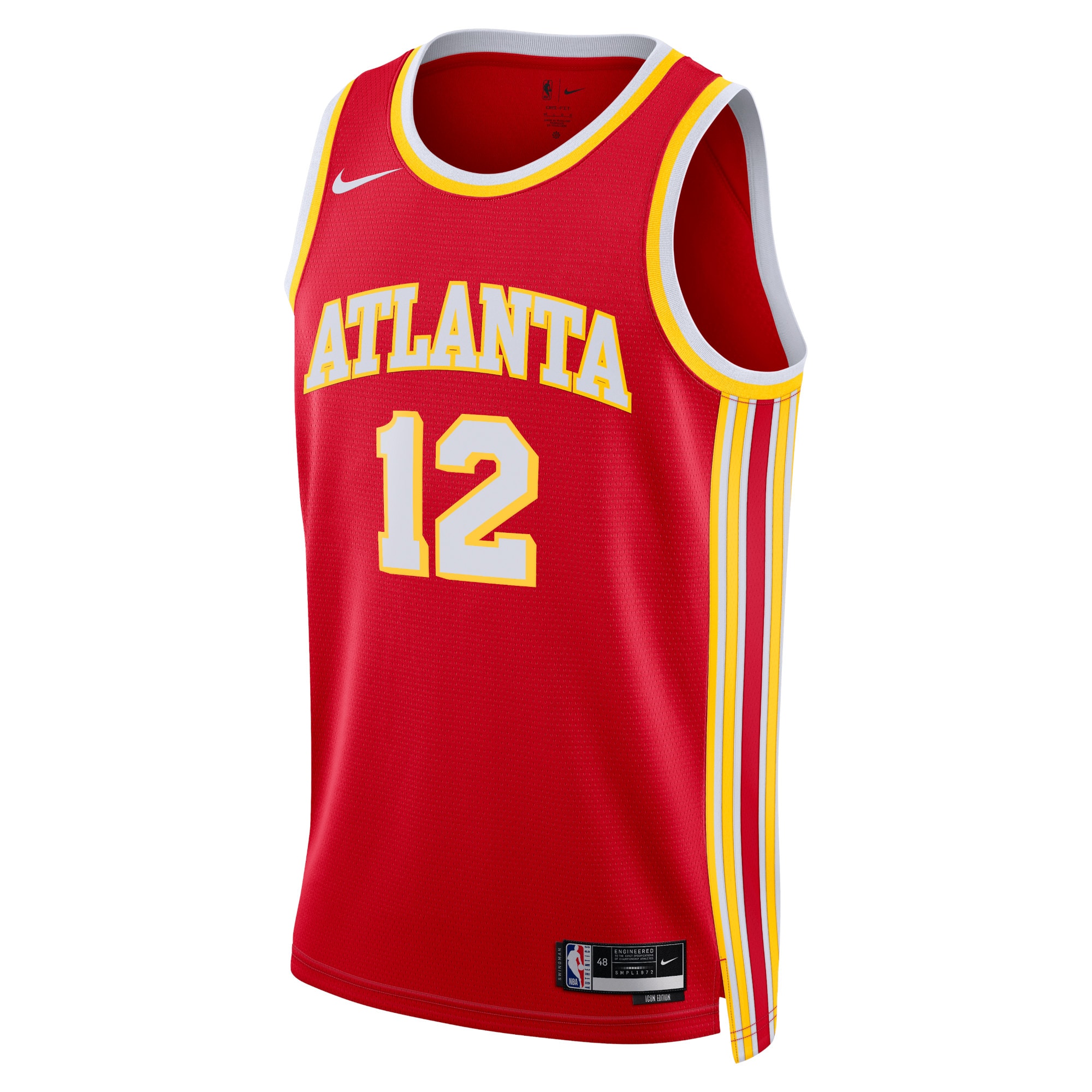 Atlanta Hawks Icon Edition Swingman Jersey - Red - De'Andre Hunter - Unisex - JS665