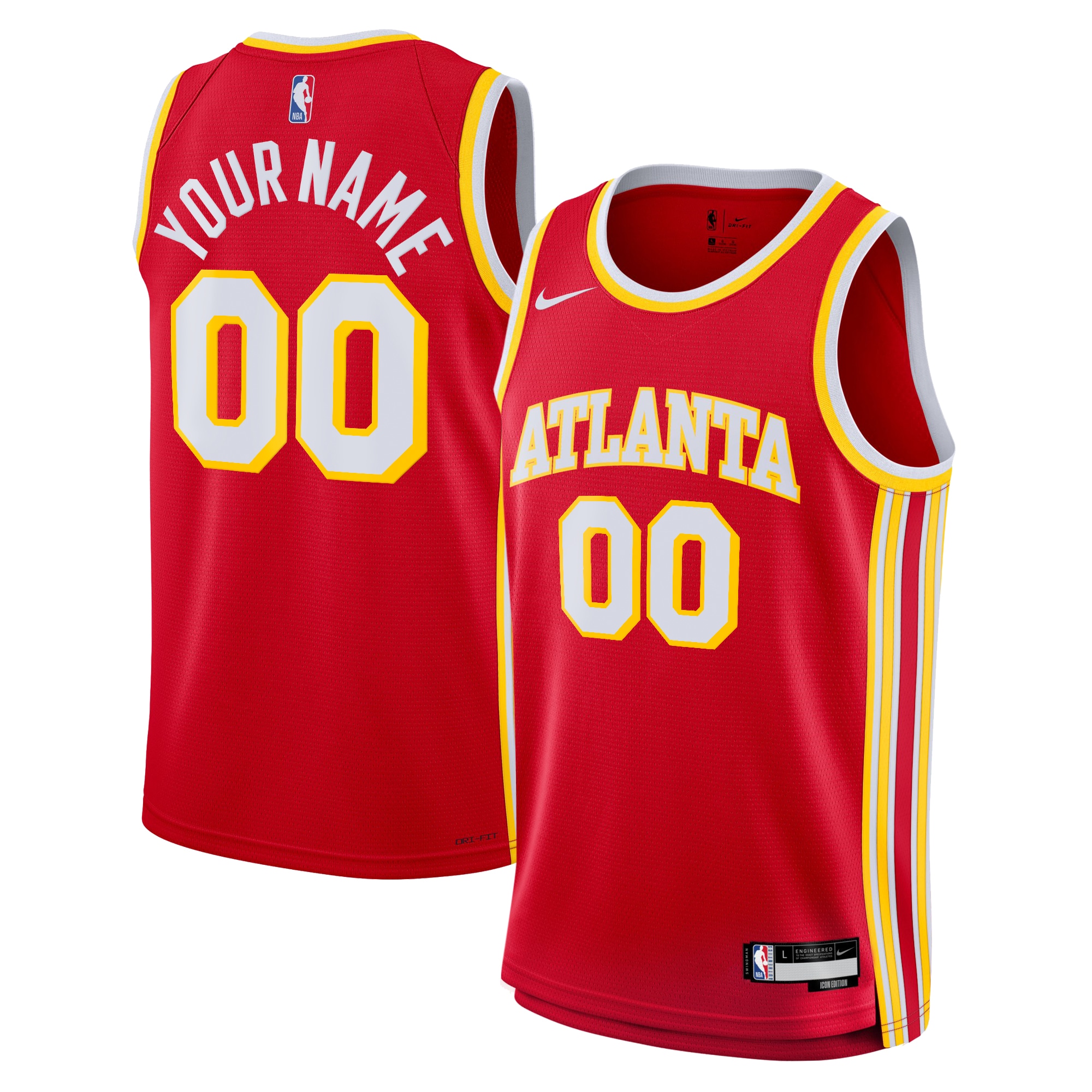 Atlanta Hawks Icon Swingman Jersey - Custom - Youth - JS822