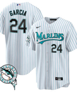 Avisail Garcia 24 Miami Marlins Throwback Men Jersey - White