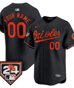 Baltimore Orioles 2024 Spring Training Patch Custom Men Jersey - Black