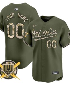 Baltimore Orioles Armed Forces Day Vapor Premier Limited Custom Jersey