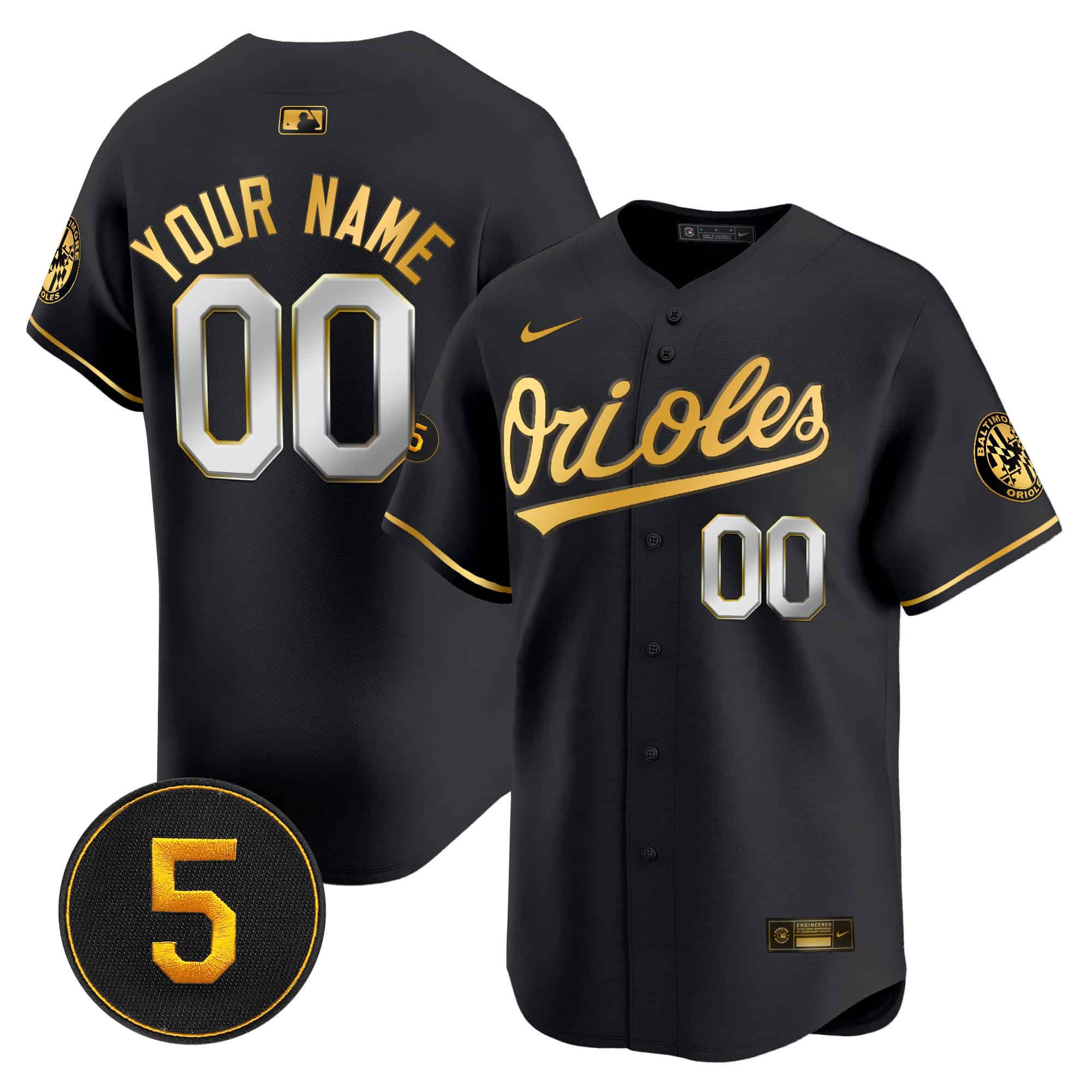 Baltimore Orioles Robinson Patch Vapor Premier Limited Custom Jersey â€“ All Stitched - Jersey AZ