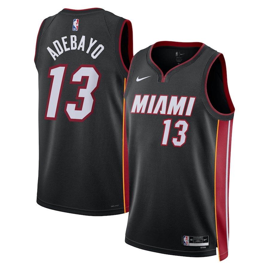 Bam Adebayo 13 Miami Heat Unisex Swingman Jersey - Icon Edition - Black - JS622