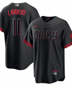 Barry Larkin 11 Cincinnati Reds 2023 City Connect Men Jersey - Black