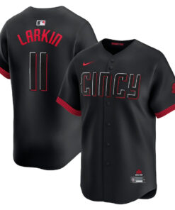 Barry Larkin 11 Cincinnati Reds City Connect Limited Player Men Jersey - Black