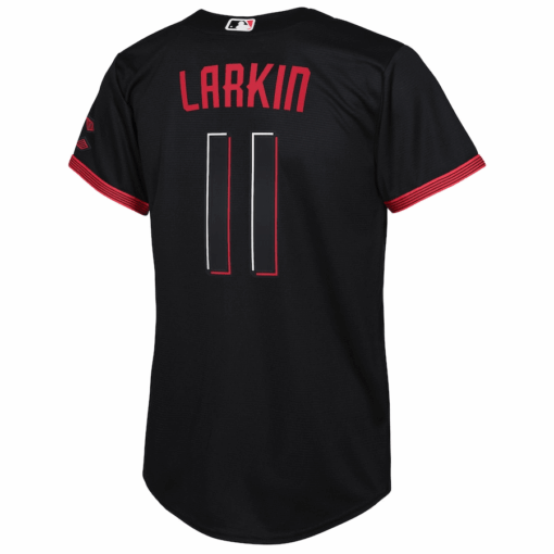 Barry Larkin 11 Cincinnati Reds Youth 2023 City Connect Jersey - Black - Image 2
