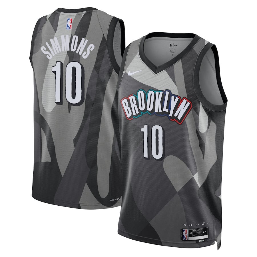 Ben Simmons 10 Brooklyn Nets Unisex 2024/25 Swingman Player Jersey - City Edition - Gray - JS407