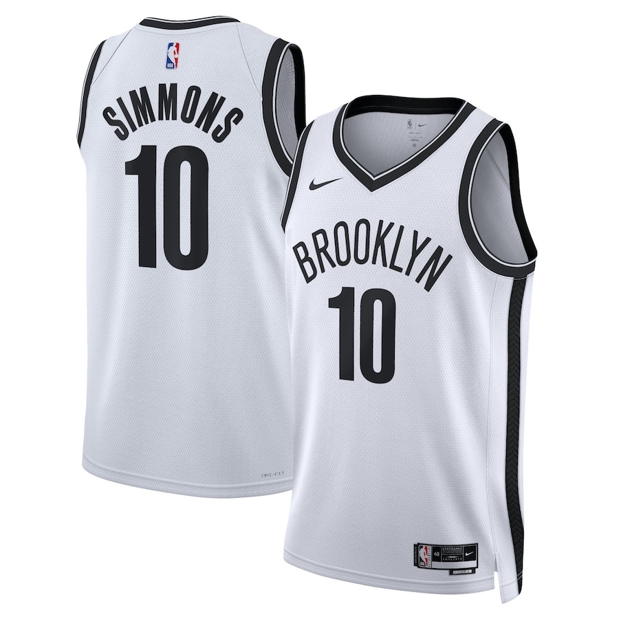 Ben Simmons 10 Brooklyn Nets Unisex Swingman Jersey - Association Edition - White - JS267