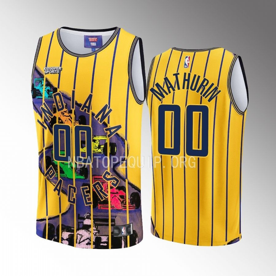 Bennedict Mathurin Indiana Pacers NBA & KidSuper Studios Unisex Hometown Jersey - JS308