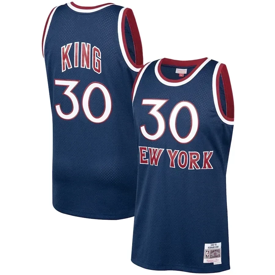 Bernard King New York Knicks Mitchell & Ness 1982-83 Hardwood Classics Swingman Player Jersey - Navy - JS208