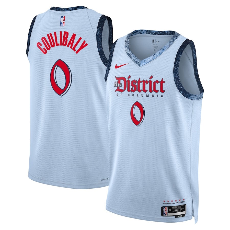Bilal Coulibaly 0 Washington Wizards Unisex 2024/25 Swingman Player Jersey - City Edition - Powder Blue - JS453