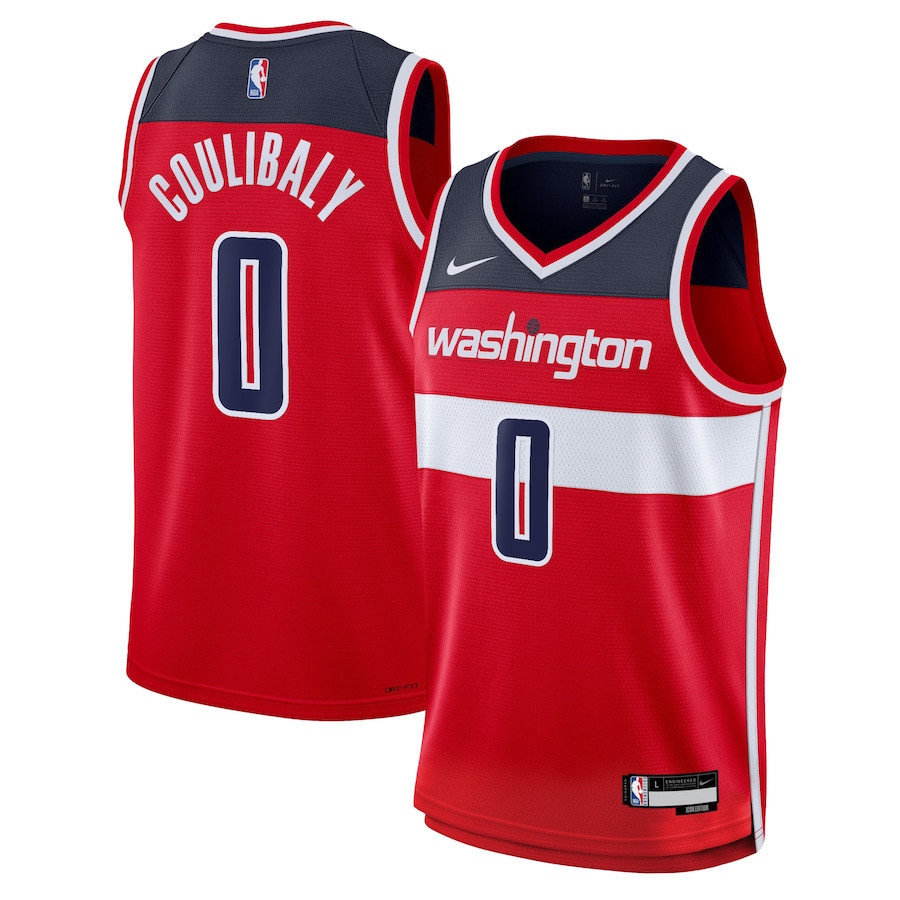 Bilal Coulibaly 0 Washington Wizards Unisex Swingman Jersey - Icon Edition - Red - JS655