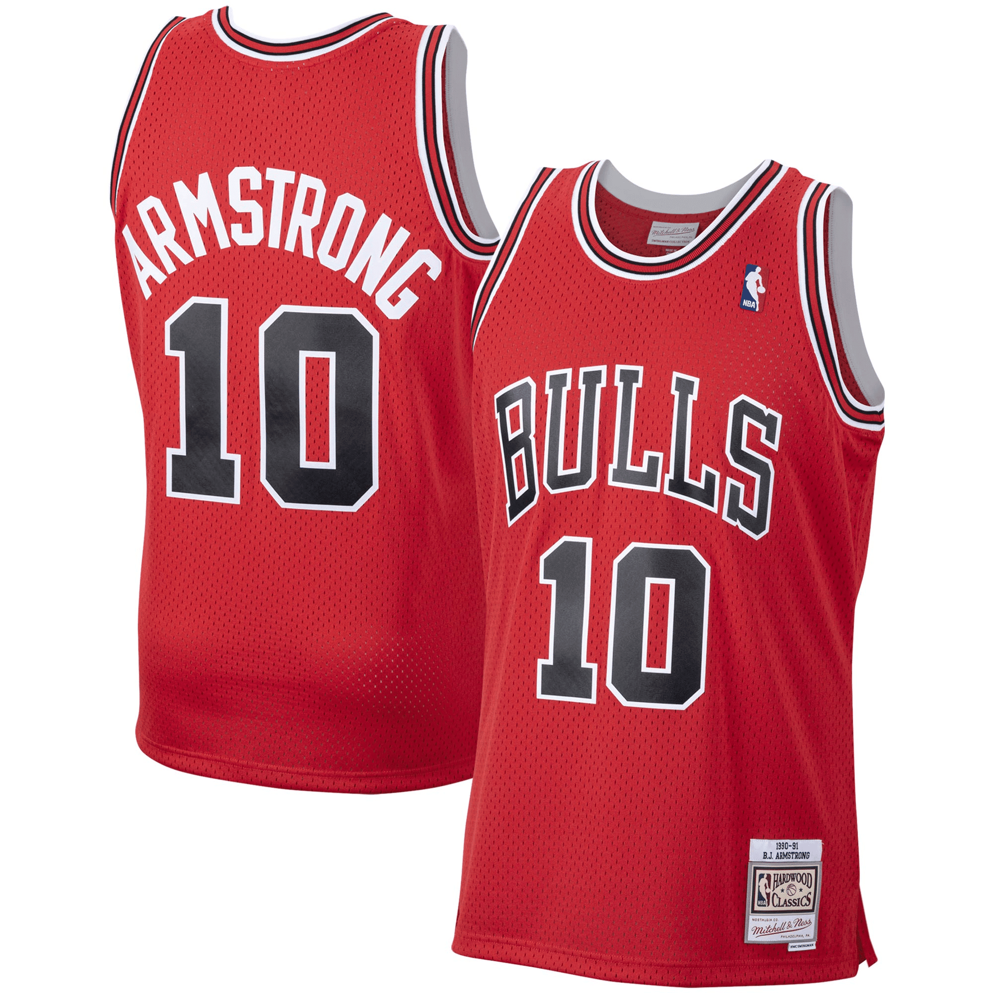 B.J. Armstrong Chicago Bulls Mitchell & Ness 1990-91 Hardwood Classics Swingman Jersey - Scarlet Jersey - JS354