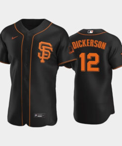 Black San Francisco Giants 12 Alex Dickerson Alternate Jersey Jersey