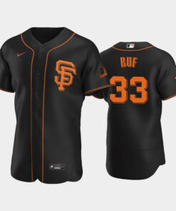 Black San Francisco Giants 33 Darin Ruf Alternate Jersey Jersey