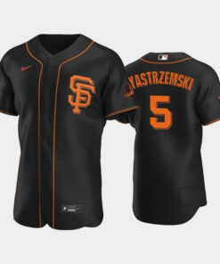 Black San Francisco Giants 5 Mike Yastrzemski Alternate Jersey Jersey