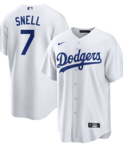 Blake Snell 7 Los Angeles Dodgers Home Player Men Jersey - White