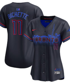 Bo Bichette 11 Toronto Blue Jays 2024 City Connect Limited Women Jersey - Navy