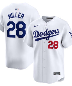 Bobby Miller 28 Los Angeles Dodgers Home Limited Player Men Jersey - White