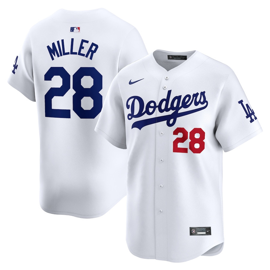 Bobby Miller 28 Los Angeles Dodgers Home Limited Player Men Jersey - White