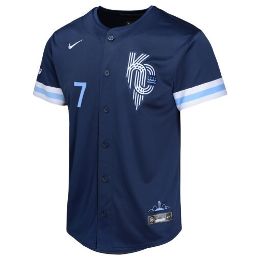 Bobby Witt Jr. 7 Kansas City Royals City Connect Limited YOUTH Jersey - Navy - Image 2