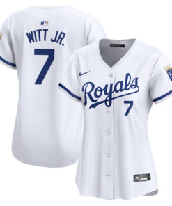Bobby Witt Jr. 7 Kansas City Royals Women Home Limited Player Jersey - White