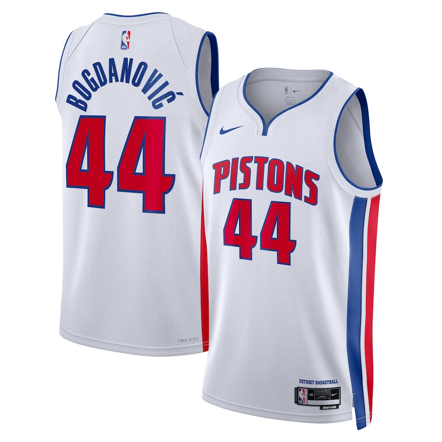 Bojan BogdanoviÄ‡ 44 Detroit Pistons Unisex Swingman Jersey - Association Edition - White - JS176
