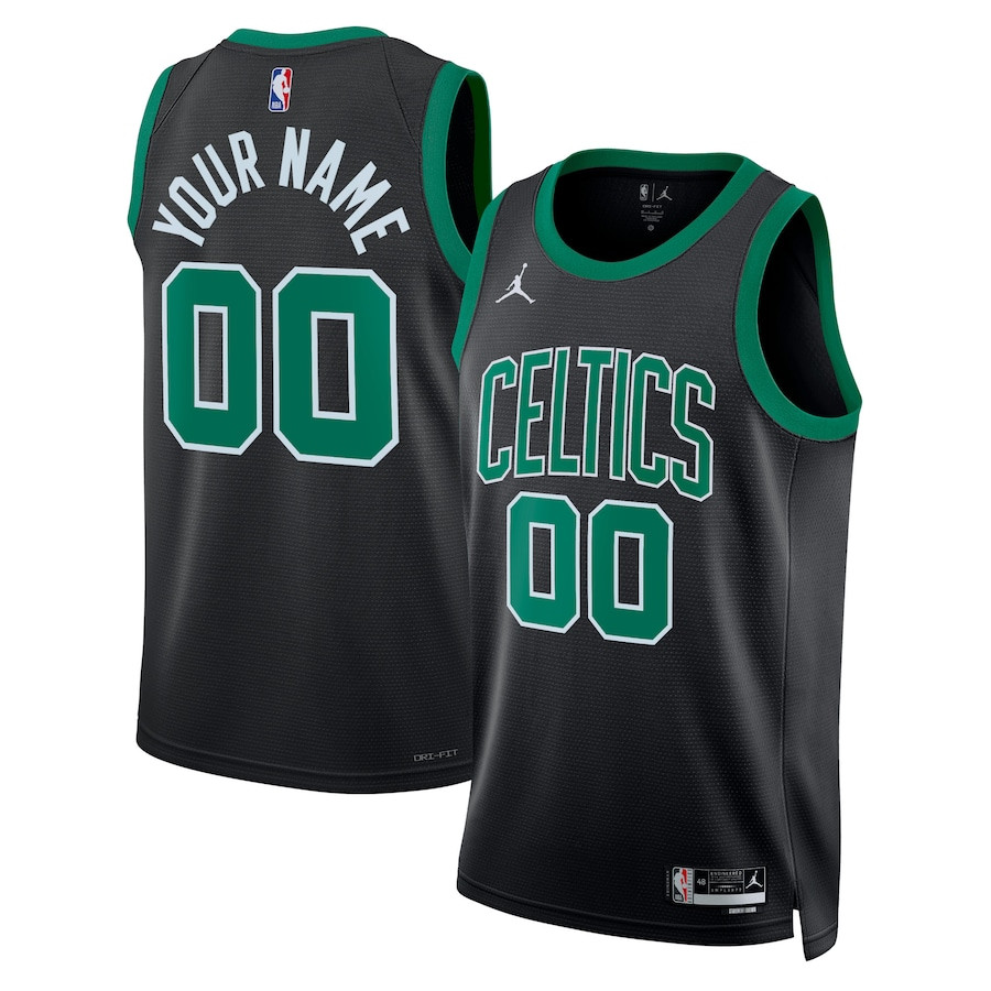 Boston Celtics 2023/24 Statement Swingman Custom Men Jersey - Black - JS685