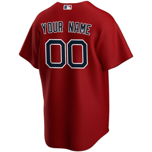 Boston Red Sox Alternate Custom Men Jersey - Red - Image 3