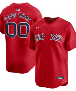 Boston Red Sox Alternate Limited Custom Men Jersey - Red