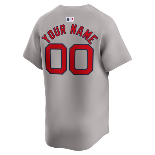 Boston Red Sox Away Limited Custom Men Jersey - Gray - Image 3
