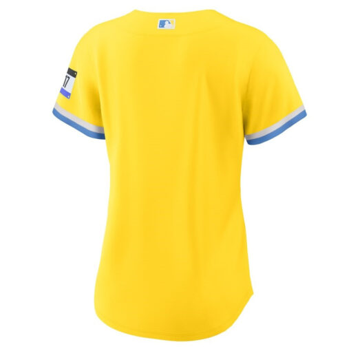Boston Red Sox Women's City Connect Jersey - Gold/Light Blue - Image 3