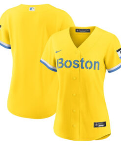 Boston Red Sox Women's City Connect Jersey - Gold/Light Blue