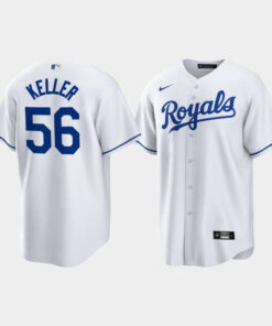 Brad Keller 56 Kansas City Royals White Home Player Jersey Jersey