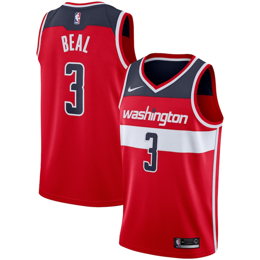 Bradley Beal 3 Washington Wizards Unisex Swingman Jersey - Icon Edition - Red - JS883