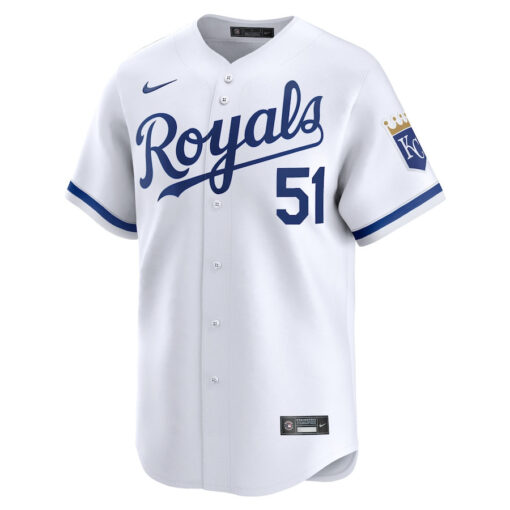 Brady Singer 51 Kansas City Royals Home Limited Player Men Jersey - White - Image 2