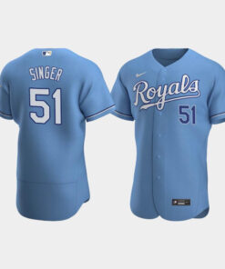 Brady Singer 51 Kansas City Royals Light Blue Alternate Jersey Jersey