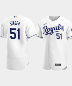 Brady Singer 51 Kansas City Royals White Home Jersey Jersey