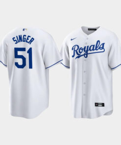 Brady Singer 51 Kansas City Royals White Home Player Jersey Jersey