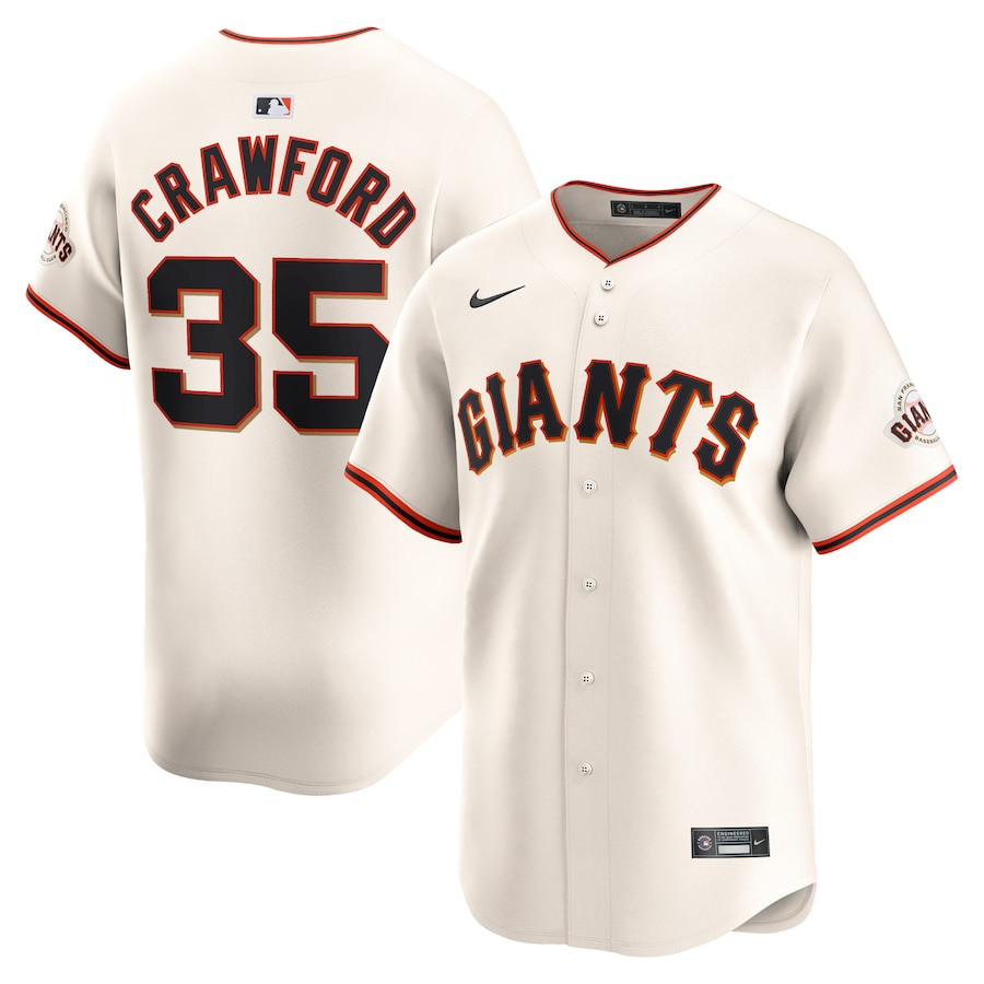 Brandon Crawford 35 San Francisco Giants Home Limited Player Men Jersey - Cream