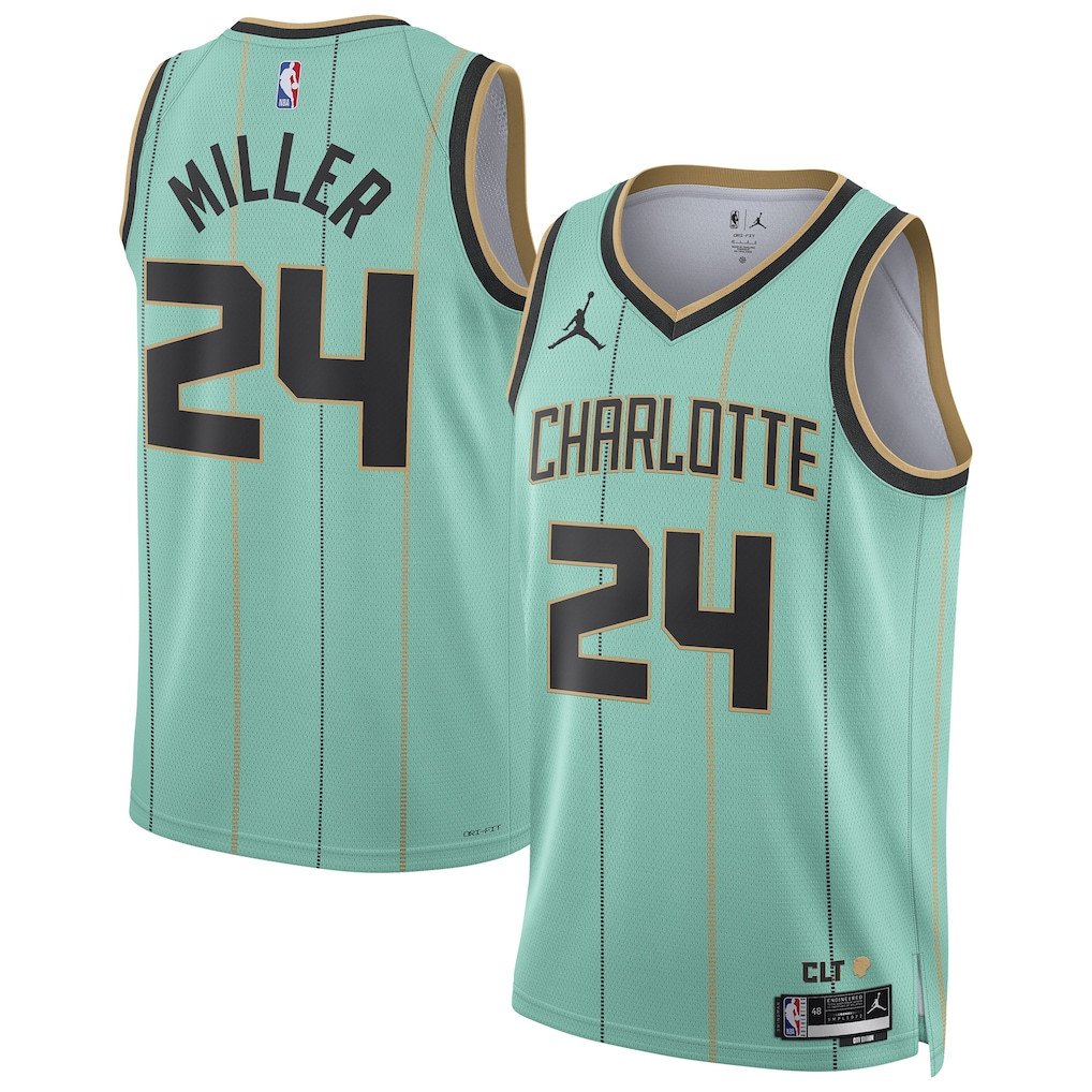 Brandon Miller 24 Charlotte Hornets Unisex 2024/25 Swingman Player Jersey - City Edition - Mint - JS714