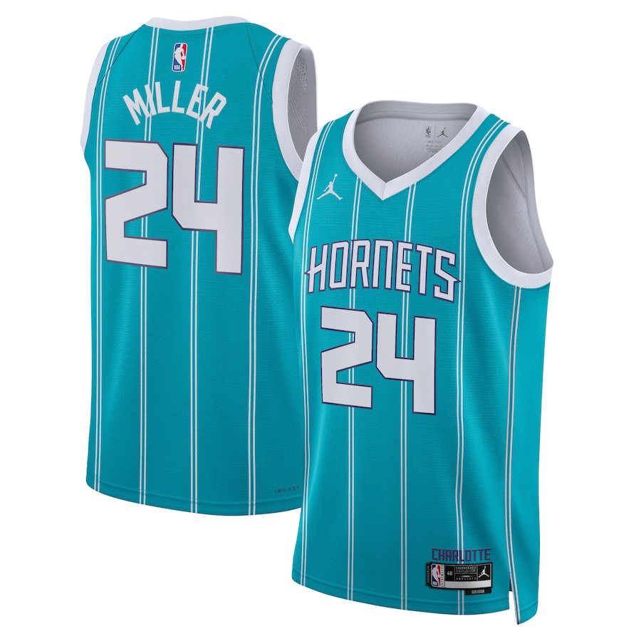 Brandon Miller 24 Charlotte Hornets Unisex Swingman Jersey - Icon Edition - Teal - JS766