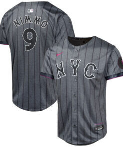 Brandon Nimmo 9 New York Mets 2024 City Connect Limited YOUTH Jersey - Graphite