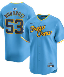 Brandon Woodruff 53 Milwaukee Brewers City Connect Limited Men Jersey - Powder Blue