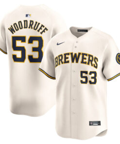 Brandon Woodruff 53 Milwaukee Brewers Home Limited Player Men Jersey - Cream